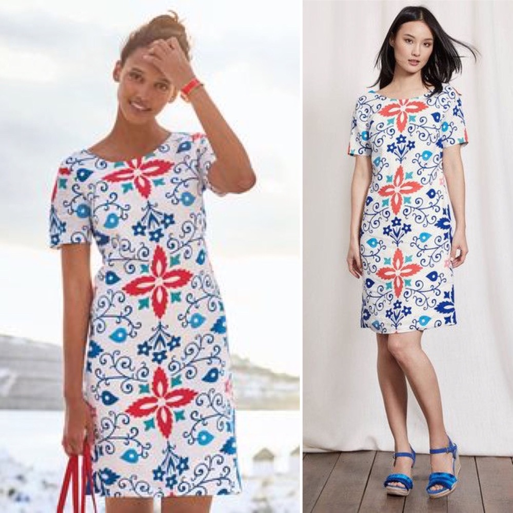 Delfina Linen Shift Dress by Boden